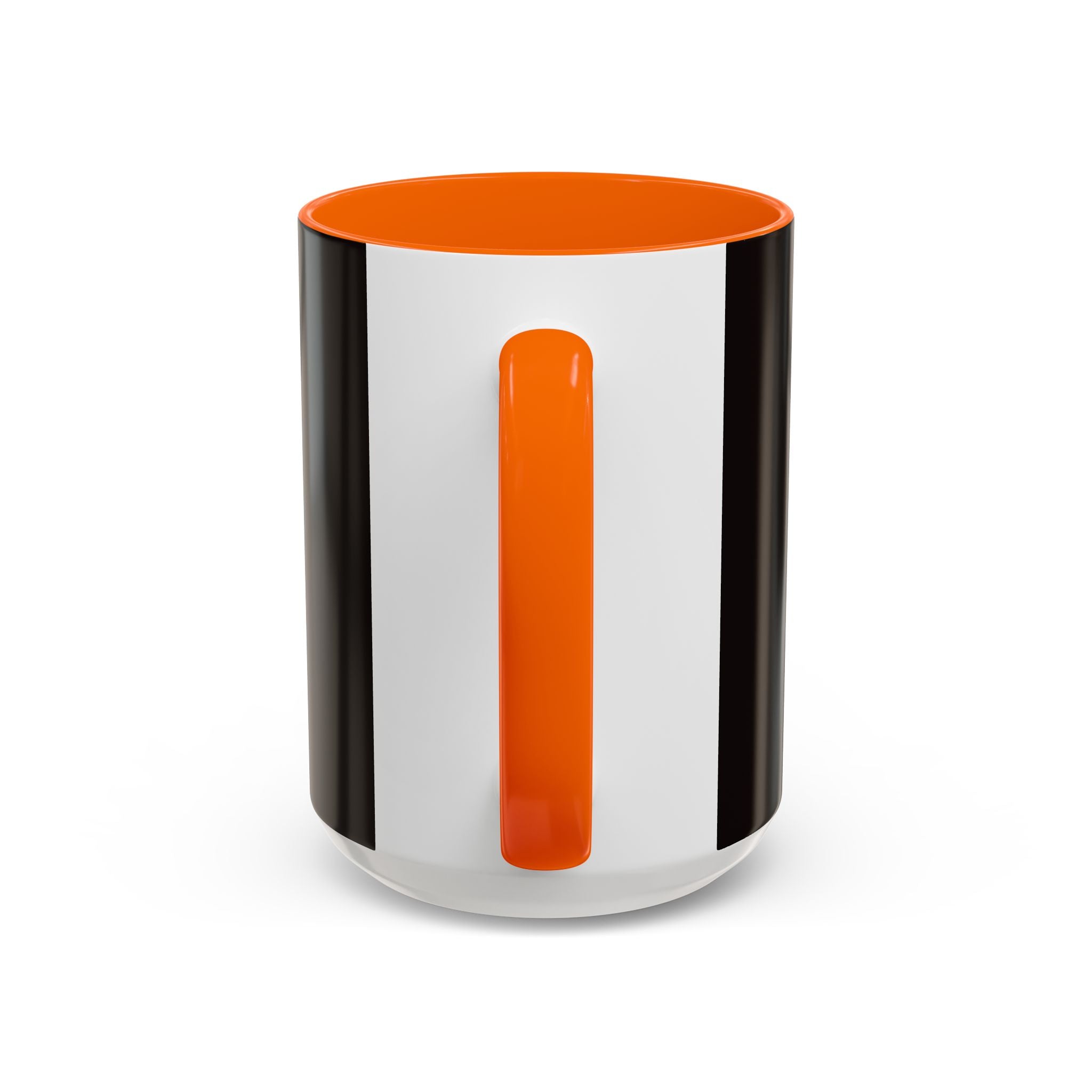 The Ijevon Neon Logo Accent Coffee Mug — Pink & Teal Retro Power Button Design