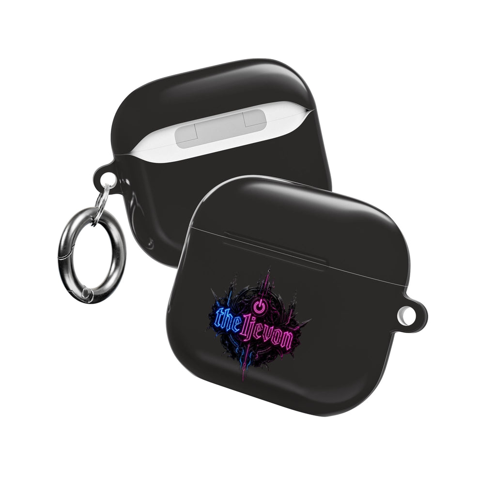 AirPods Case — Neon Gothic "theljevon" Logo Protective Cover