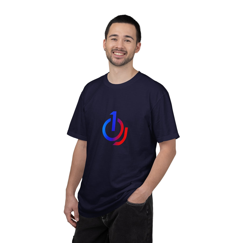 Logo T-Shirt — Blue & Red Power Icon Tee (TheJevon)