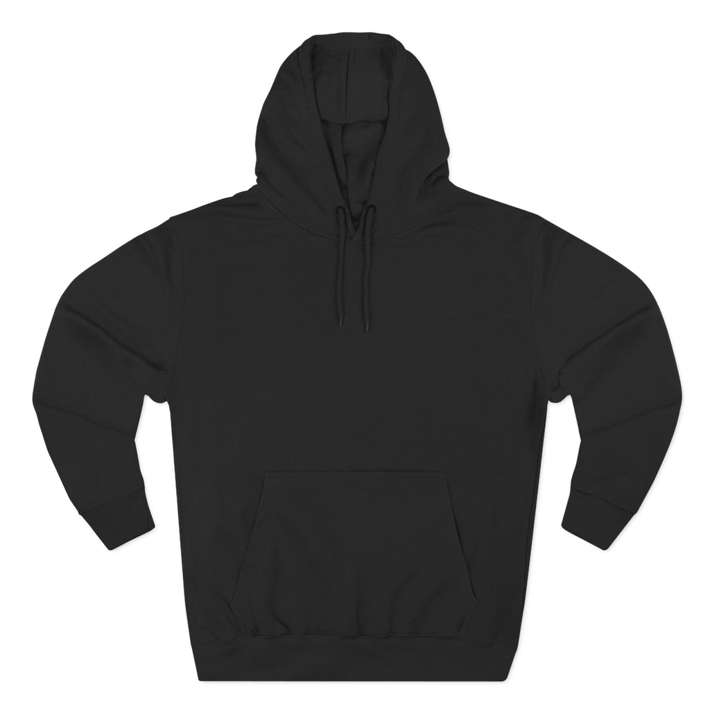 Moonlit Warrior Hoodie — Silhouette Back Graphic Fleece Pullover