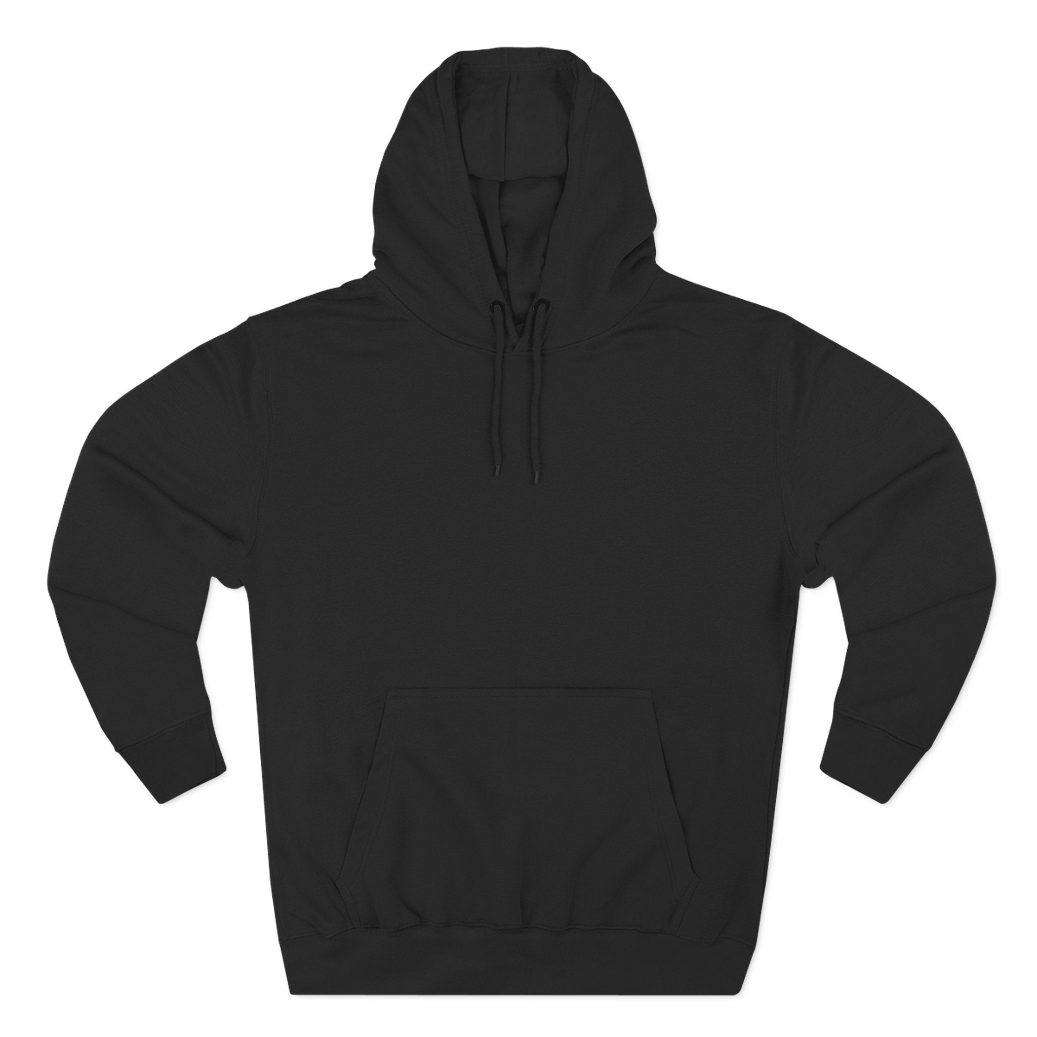 Moonlit Warrior Hoodie — Silhouette Back Graphic Fleece Pullover