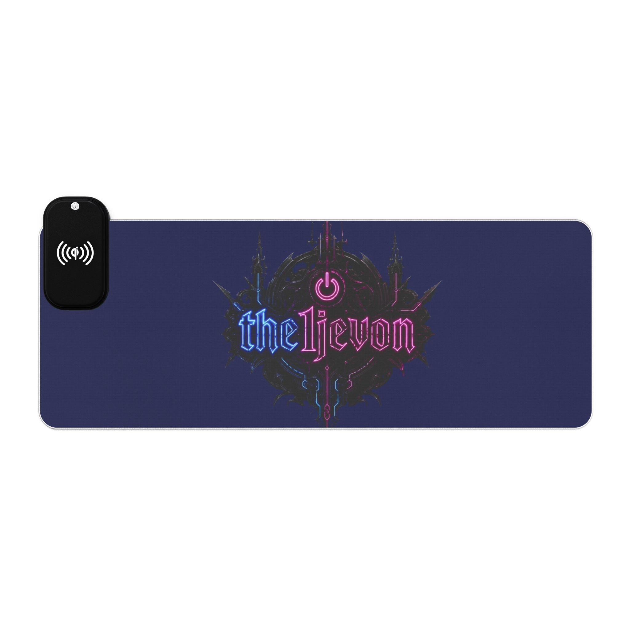LED Wireless Charging Gaming Mouse Pad — 'TheOneJevon ' RGB Desk Mat