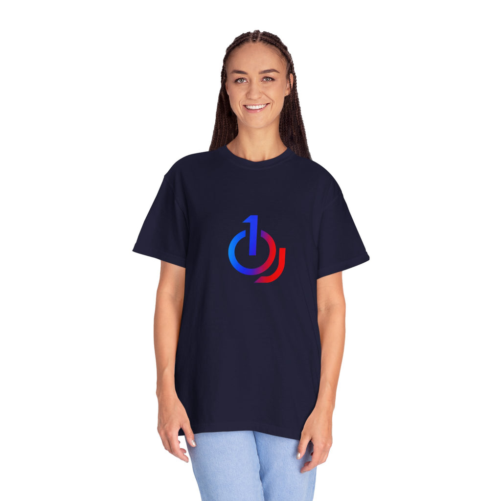 Logo T-Shirt — Blue & Red Power Icon Tee (TheJevon)