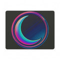 Iridescent Crescent Moon PU Leather Mouse Mat — Neon Moon Desk Pad