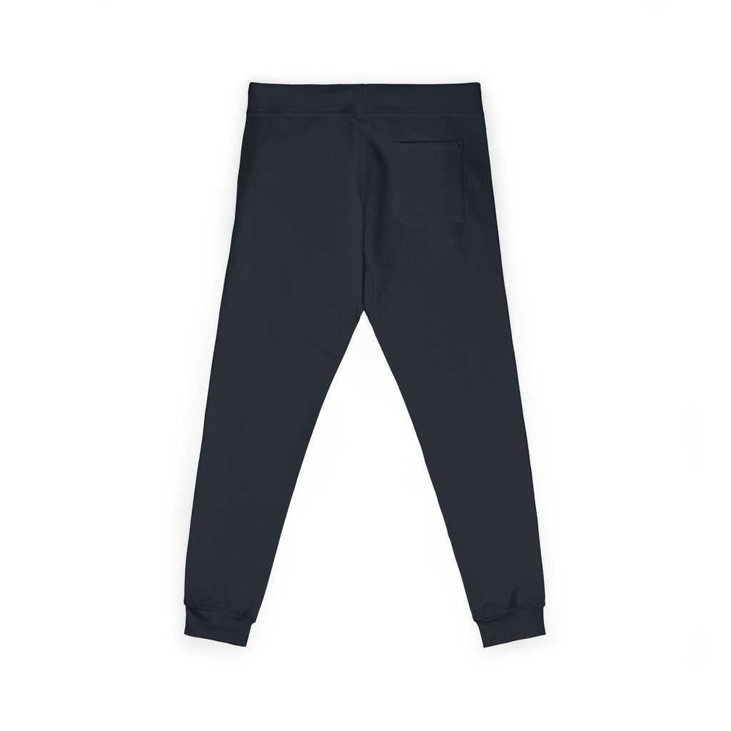 Embroidered Power Button Sweatpants — Minimal Tech Logo Fleece Joggers