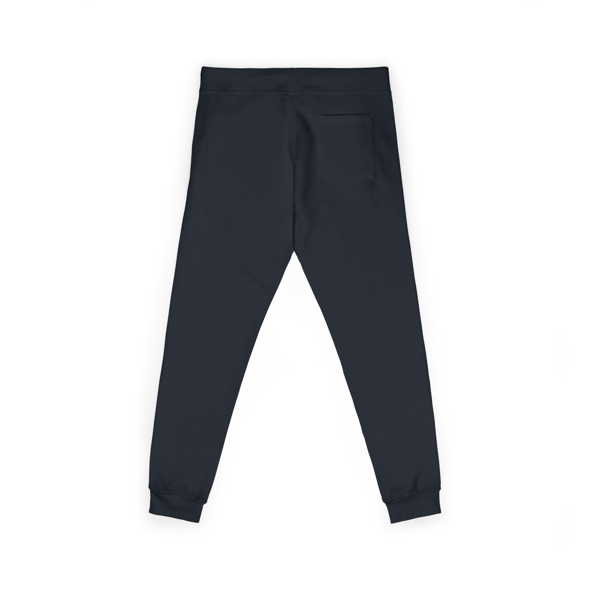 Embroidered Power Button Sweatpants — Minimal Tech Logo Fleece Joggers