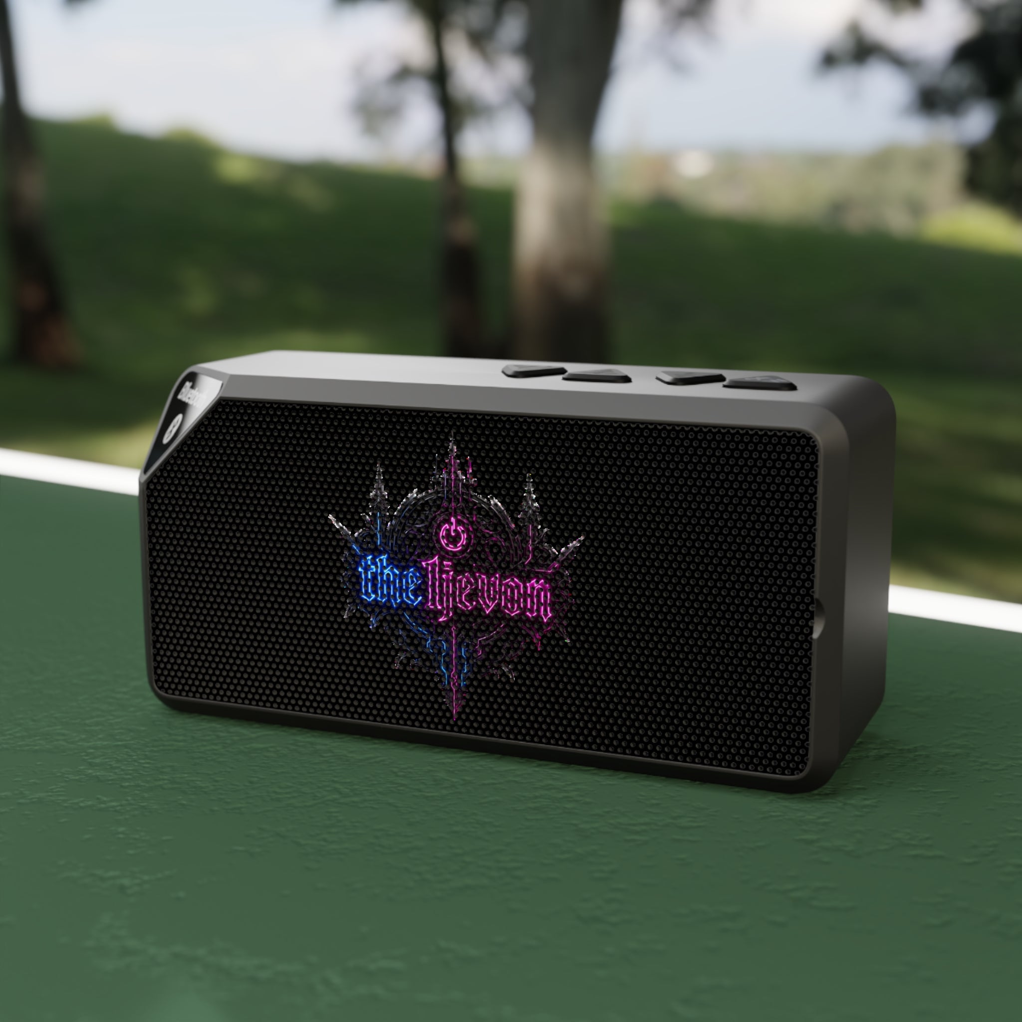Bluetooth Speaker — 'Love & Devotion' Crown Graphic Portable Speaker