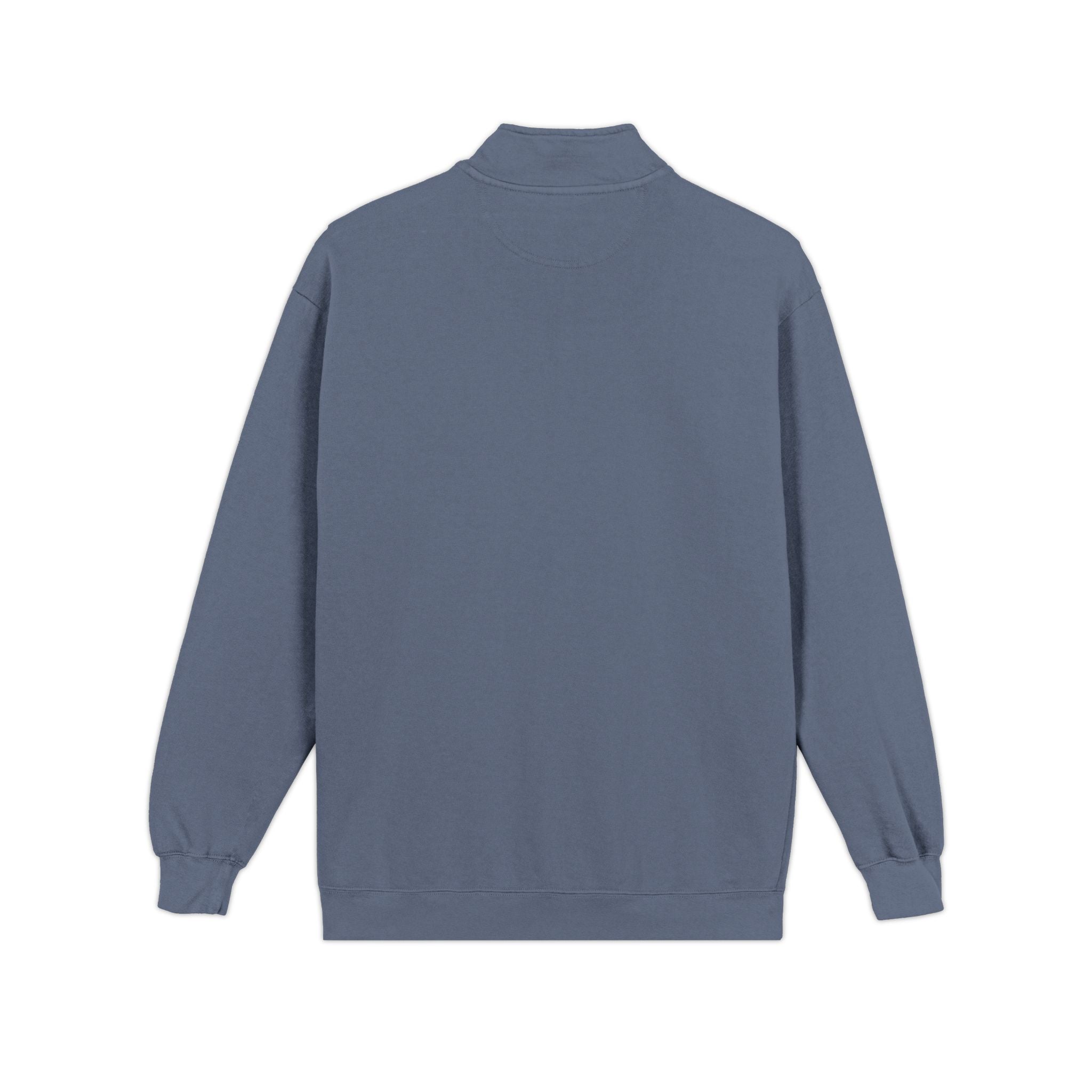 Quarter-Zip Sweatshirt with Small Embroidered Logo — Casual Lightweight Pullover