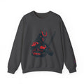 Cyber Samurai Crewneck Sweatshirt t1j — Neon Tech Oni Graphic