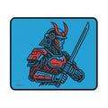 Samurai Gamer Non-Slip Mouse Pad — Blue Sword Warrior Gaming Desk Mat