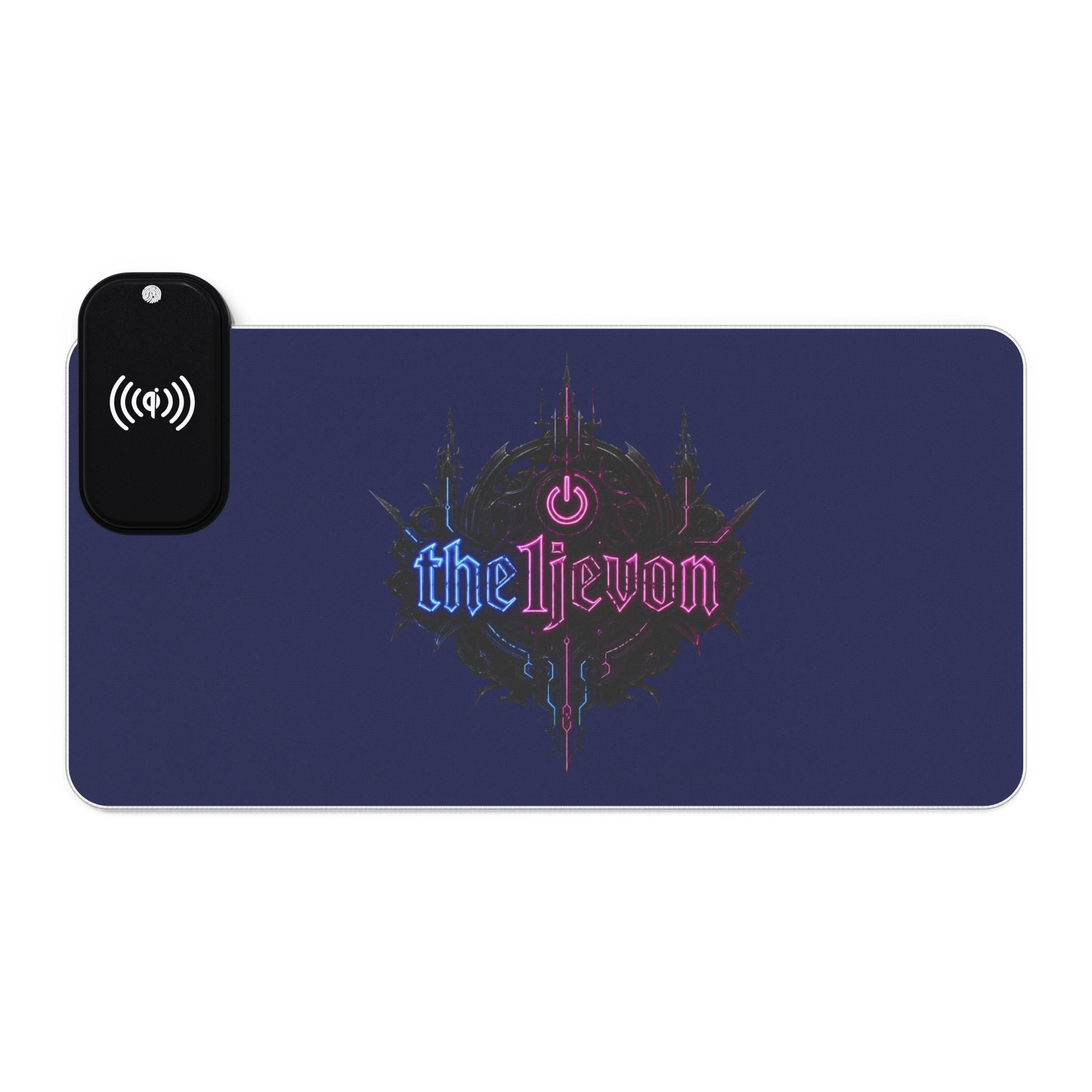 LED Wireless Charging Gaming Mouse Pad — 'TheOneJevon ' RGB Desk Mat
