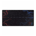 Gaming Desk Mat t1j — Red & Blue Neon Wave XXL Mouse Pad