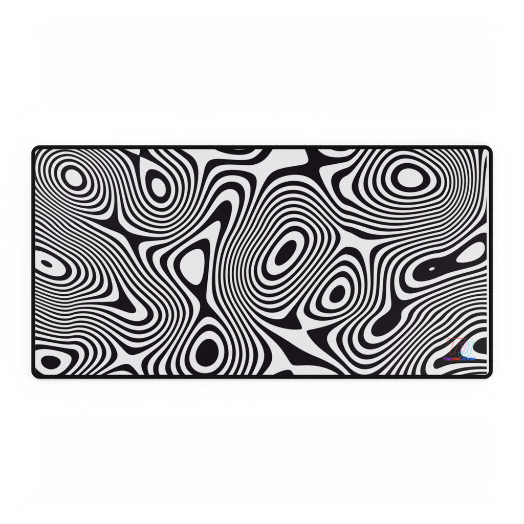 Desk Mat — Black & White Optical Illusion Gaming/Work Desk Pad