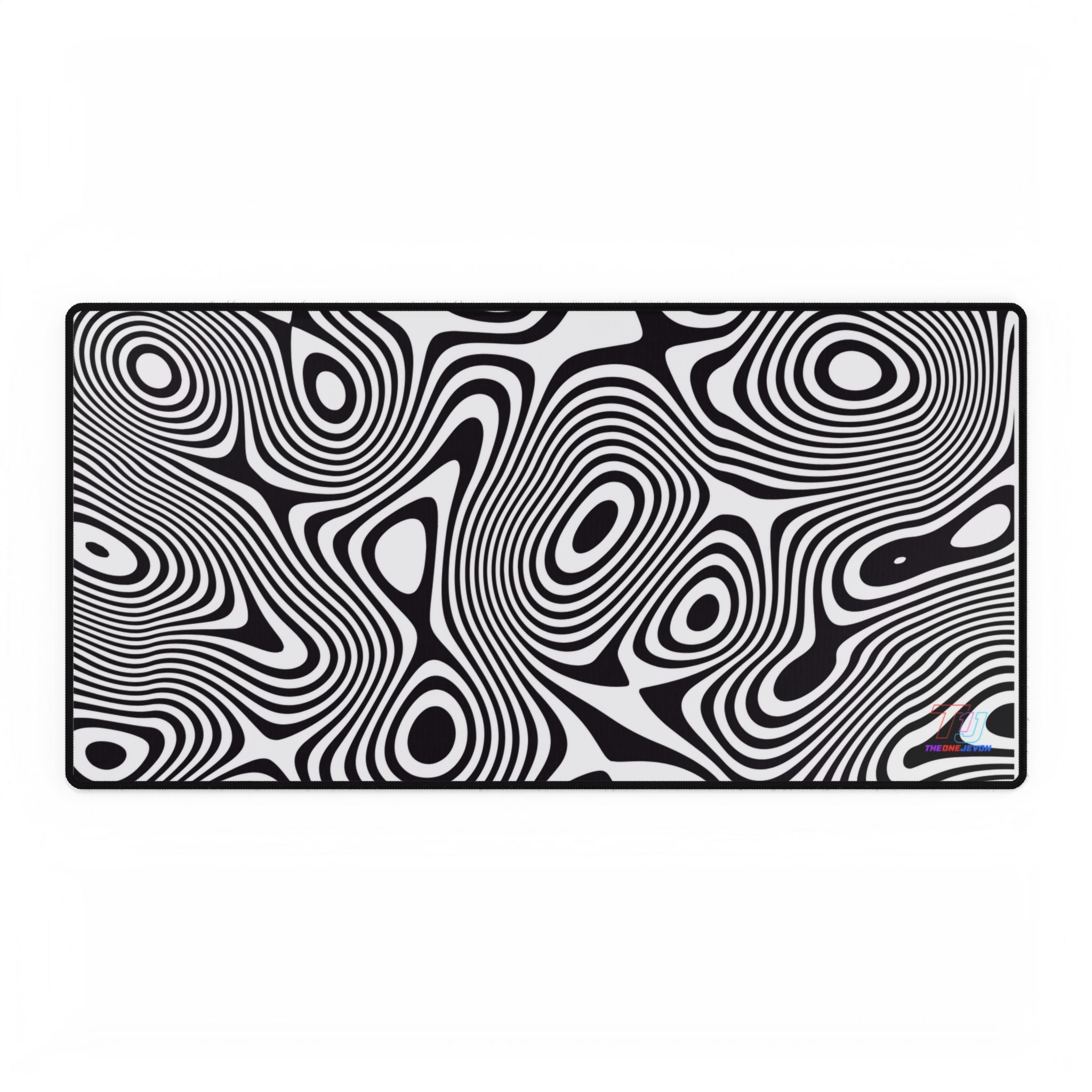 Desk Mat — Black & White Optical Illusion Gaming/Work Desk Pad