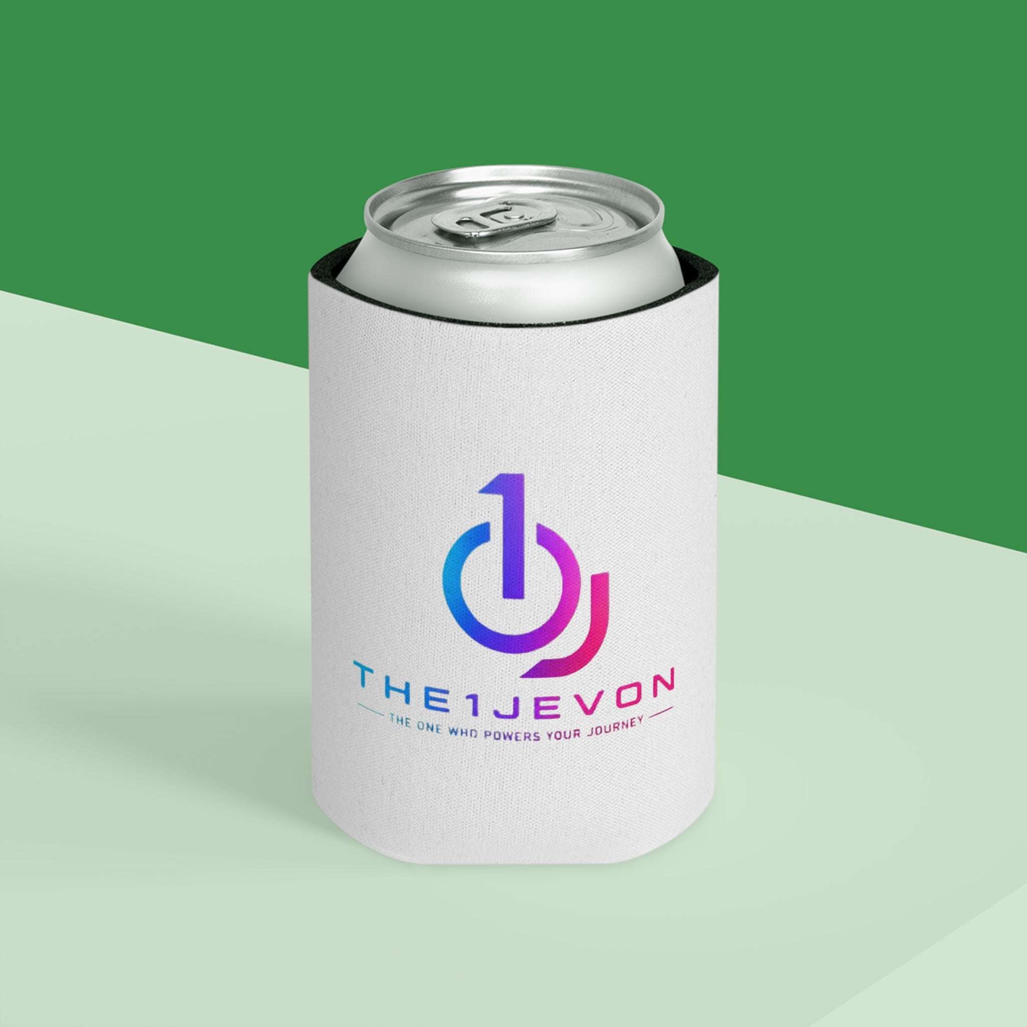 Can Cooler – 'the 1jevon' Neon Cyberwave Drink Koozie