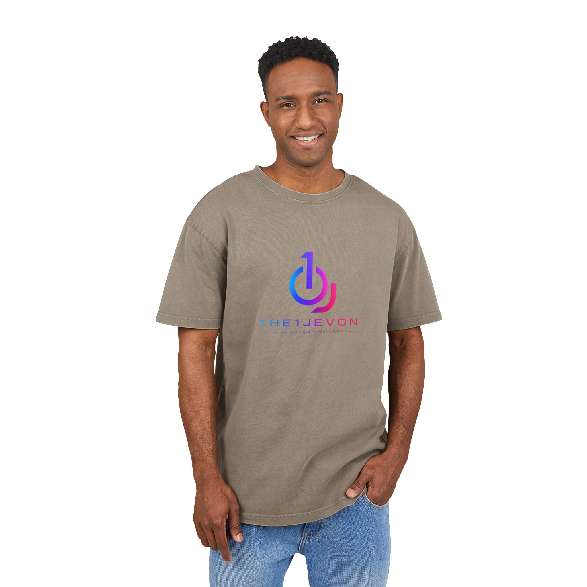 Gamer Neon Logo Tee — "theJevon" Acid Wash Oversized T-Shirt