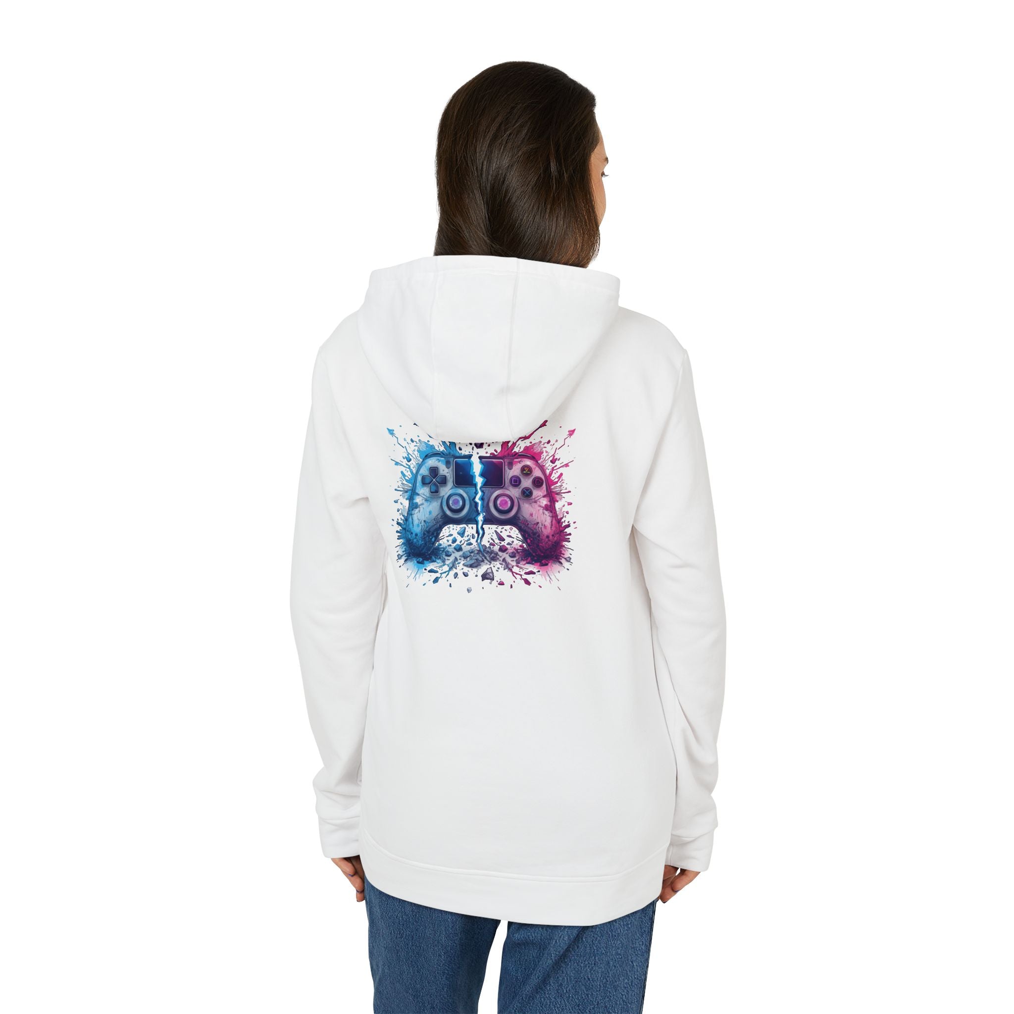 Gaming Controller Hoodie — Color Splash Retro Controller Graphic