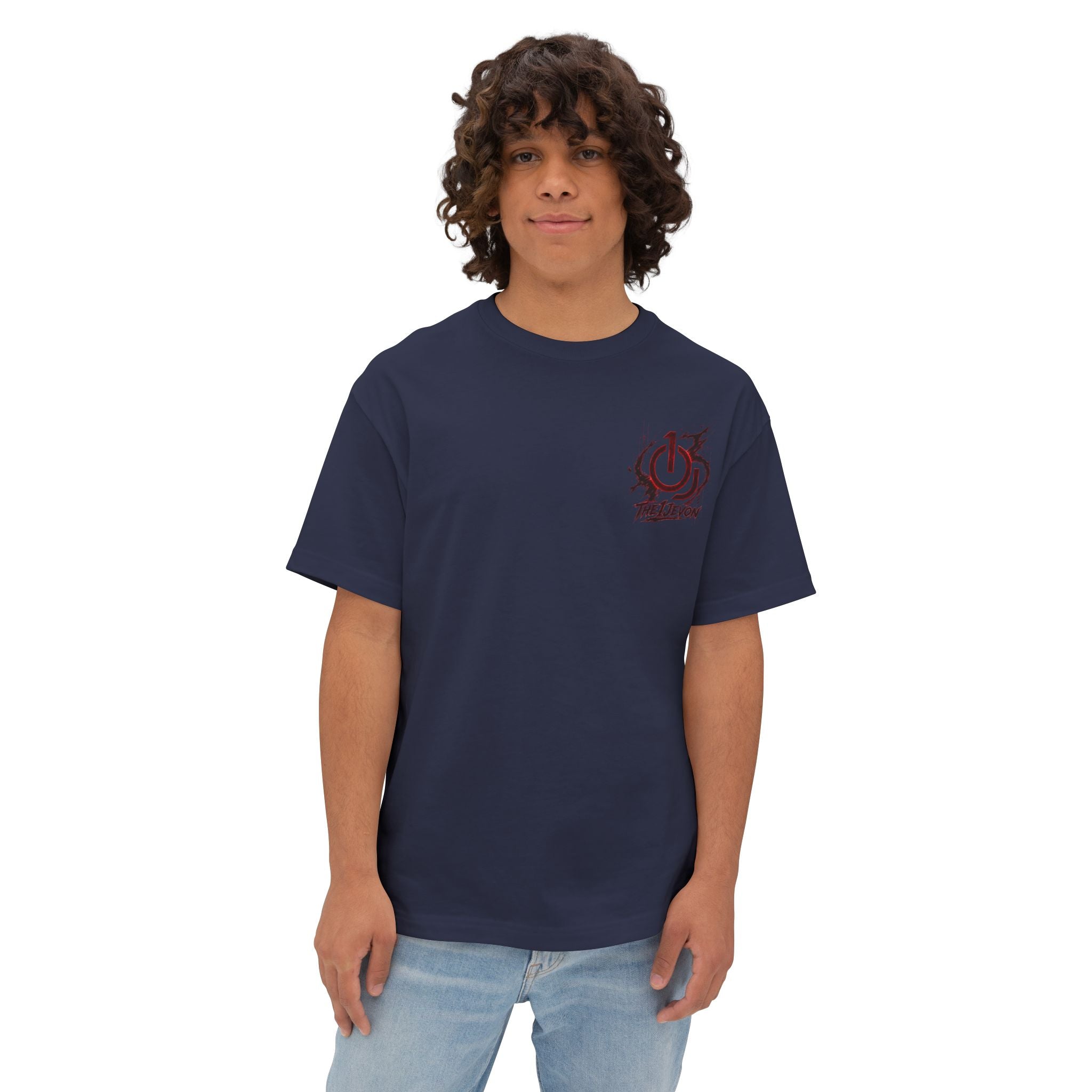 Samurai Mountain Tee — Red Moon Warrior Graphic Shirt