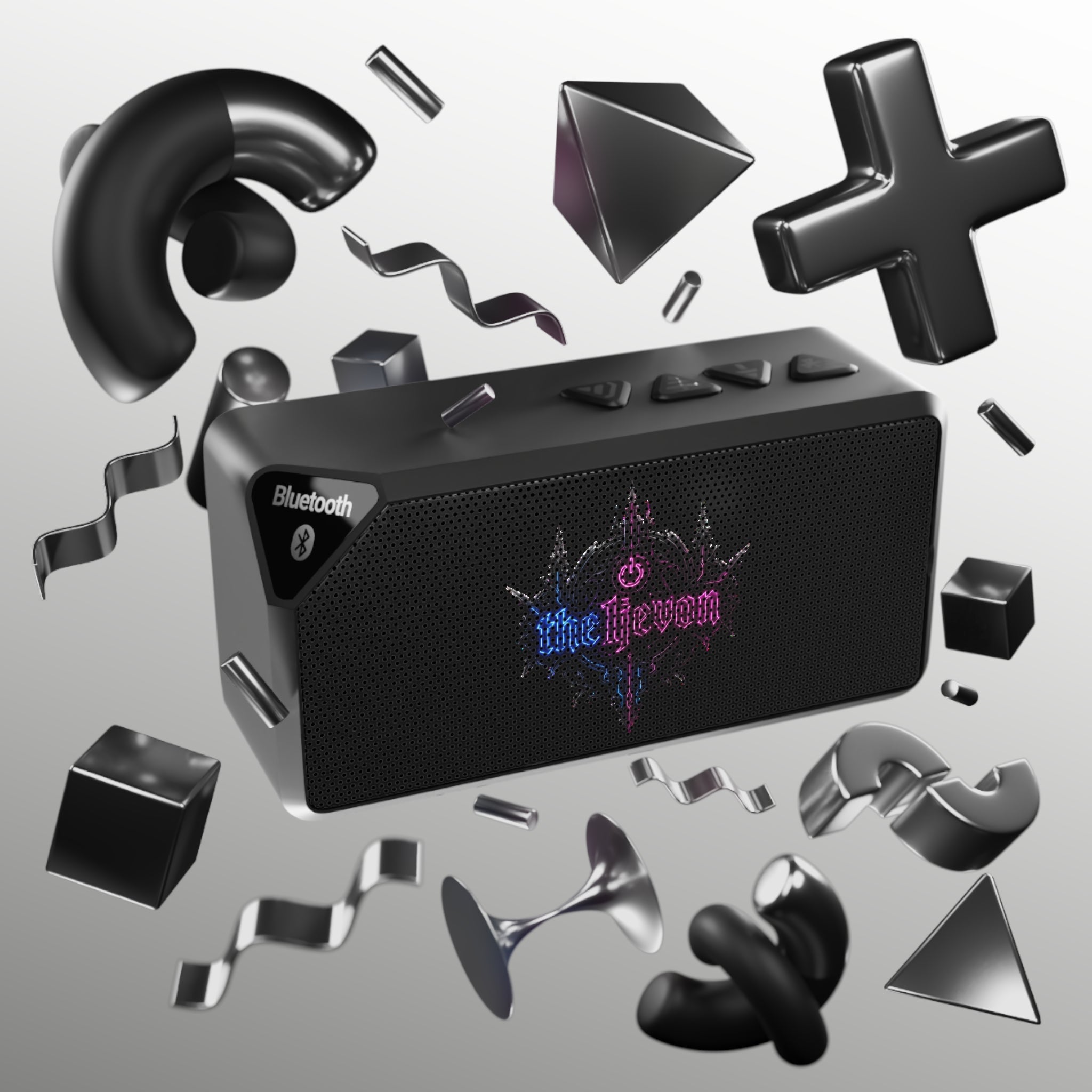 Bluetooth Speaker — 'Love & Devotion' Crown Graphic Portable Speaker