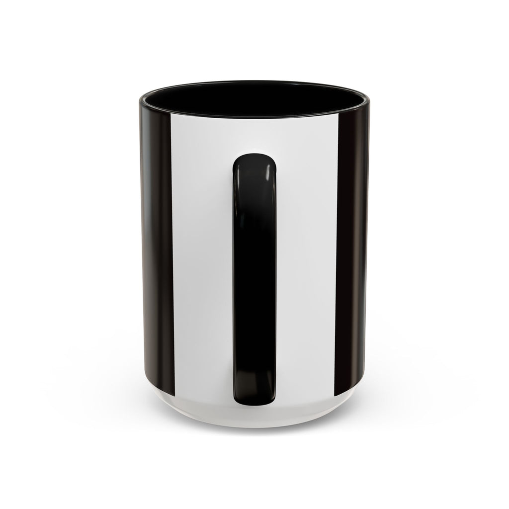 The Ijevon Neon Logo Accent Coffee Mug — Pink & Teal Retro Power Button Design