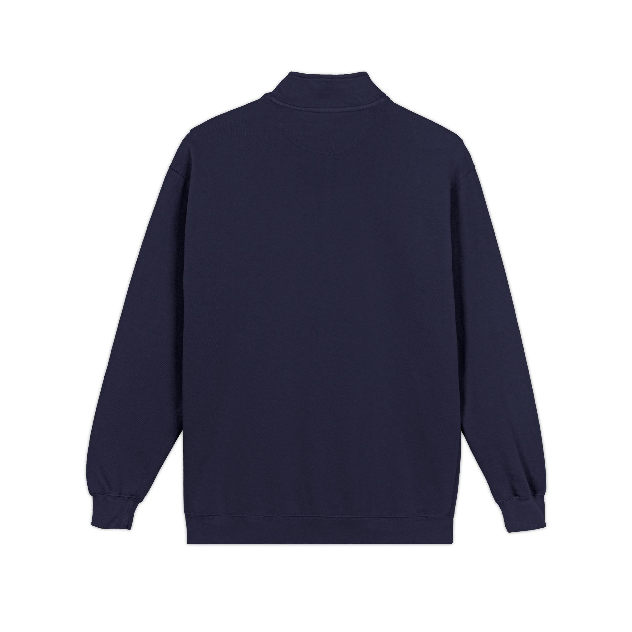 Quarter-Zip Sweatshirt with Small Embroidered Logo — Casual Lightweight Pullover