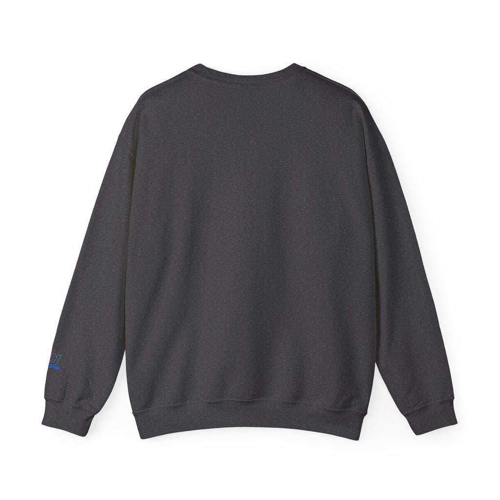 Cyber Samurai Crewneck Sweatshirt t1j — Neon Tech Oni Graphic