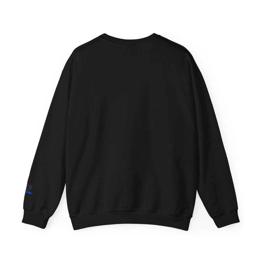 Cyber Samurai Crewneck Sweatshirt t1j — Neon Tech Oni Graphic