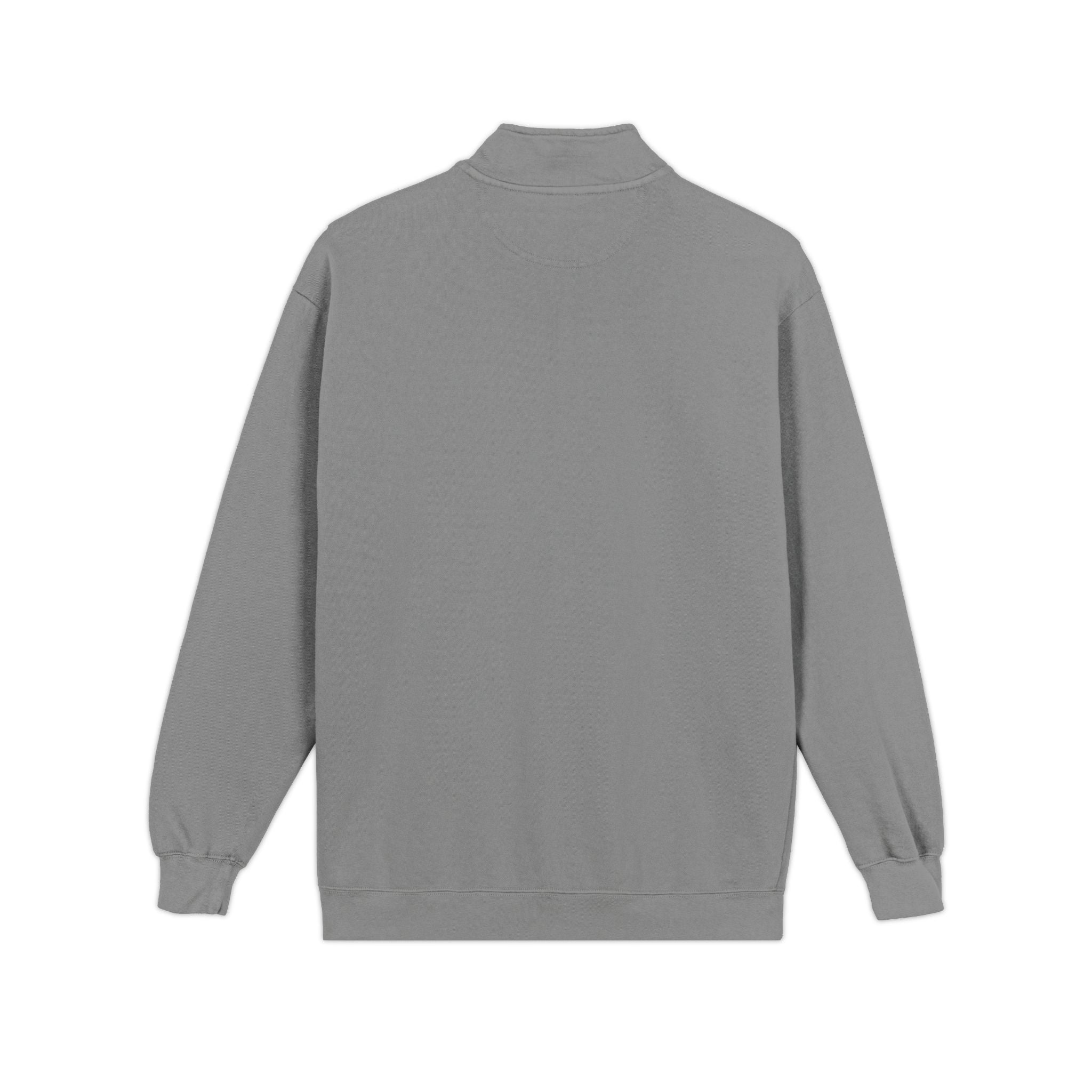 Quarter-Zip Sweatshirt with Small Embroidered Logo — Casual Lightweight Pullover