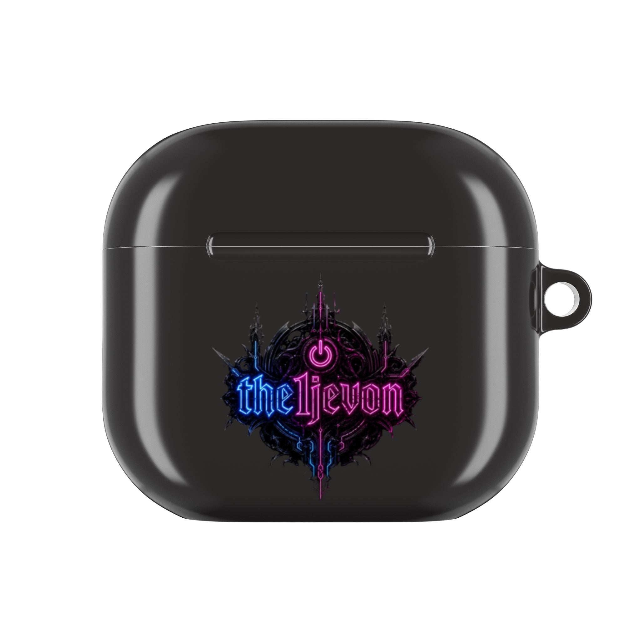 AirPods Case — Neon Gothic "theljevon" Logo Protective Cover