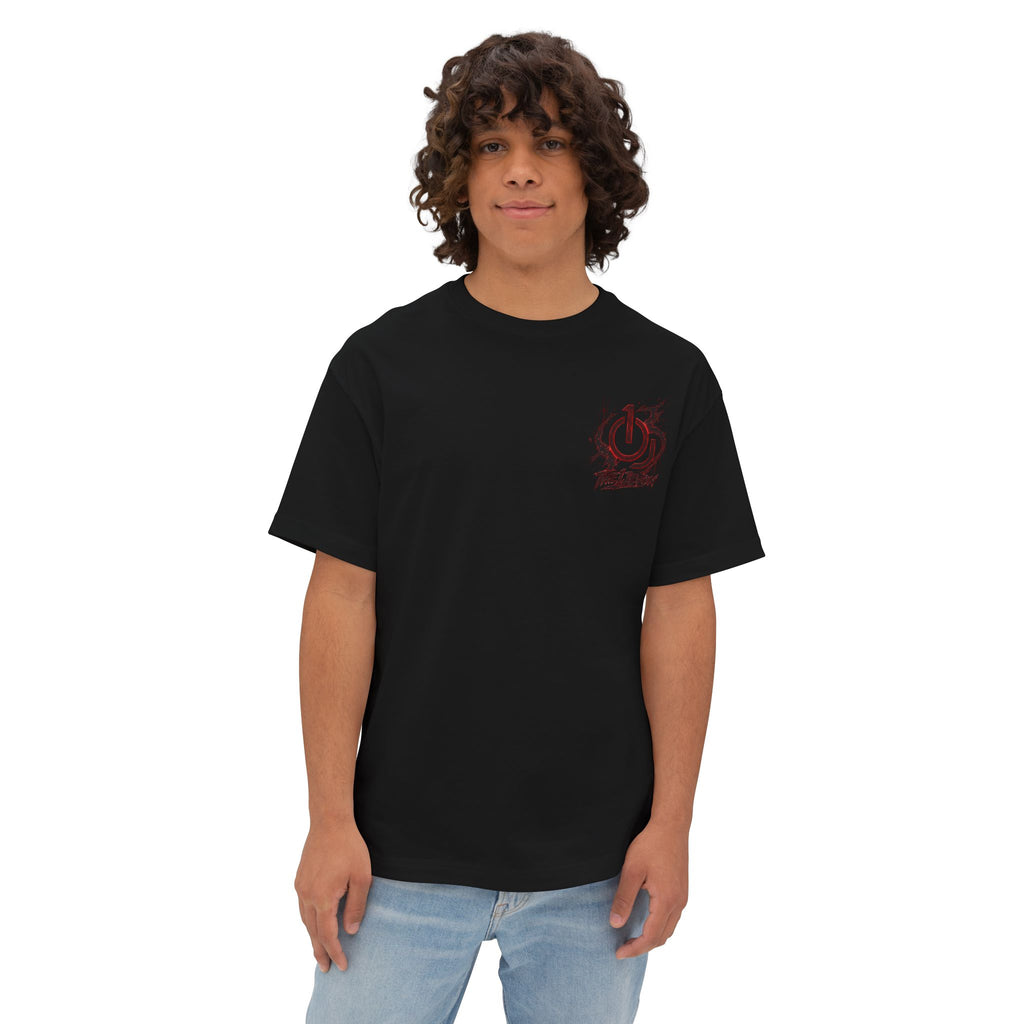 Samurai Mountain Tee — Red Moon Warrior Graphic Shirt