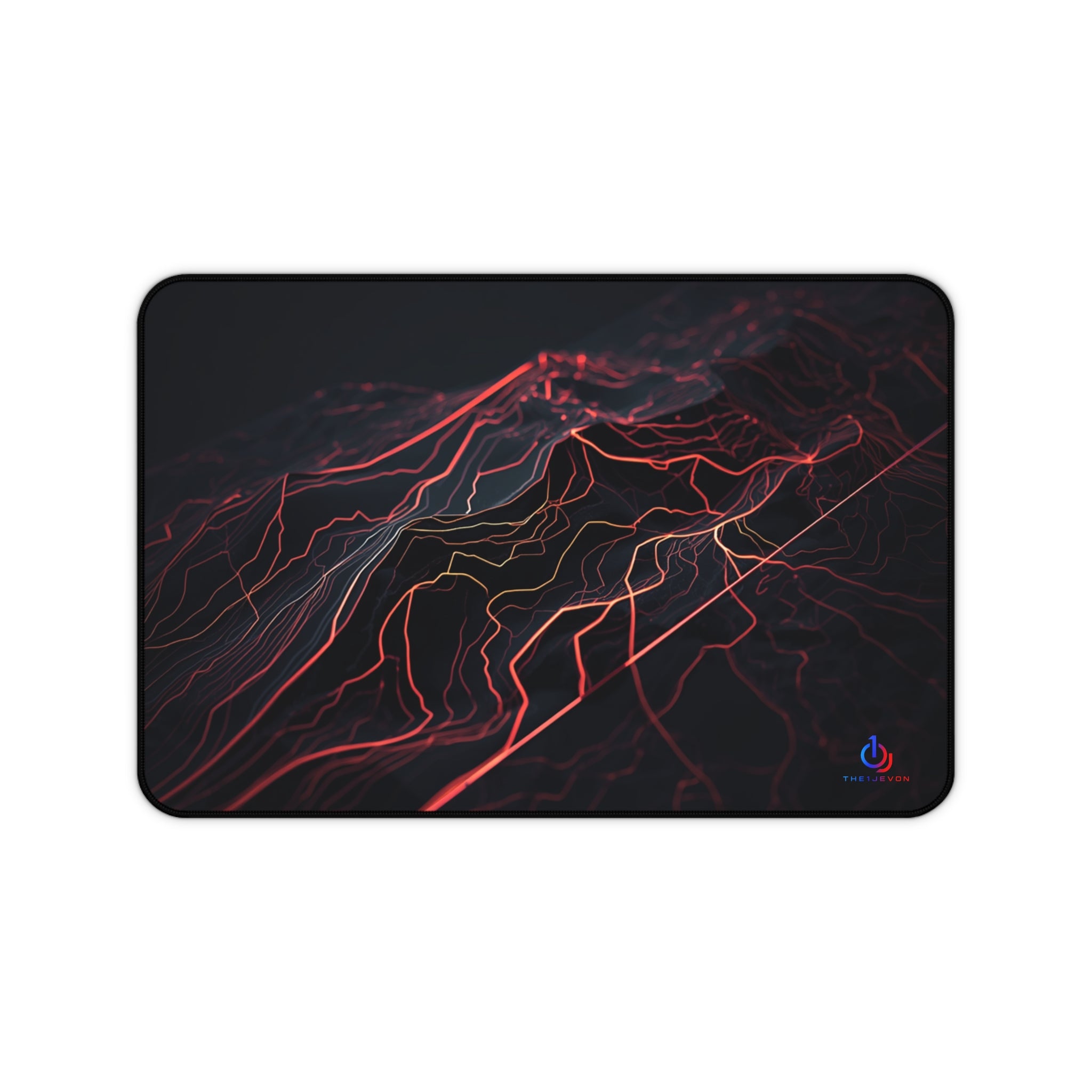 Red Wave Desk Mat — Large Gaming/Office Mouse Pad