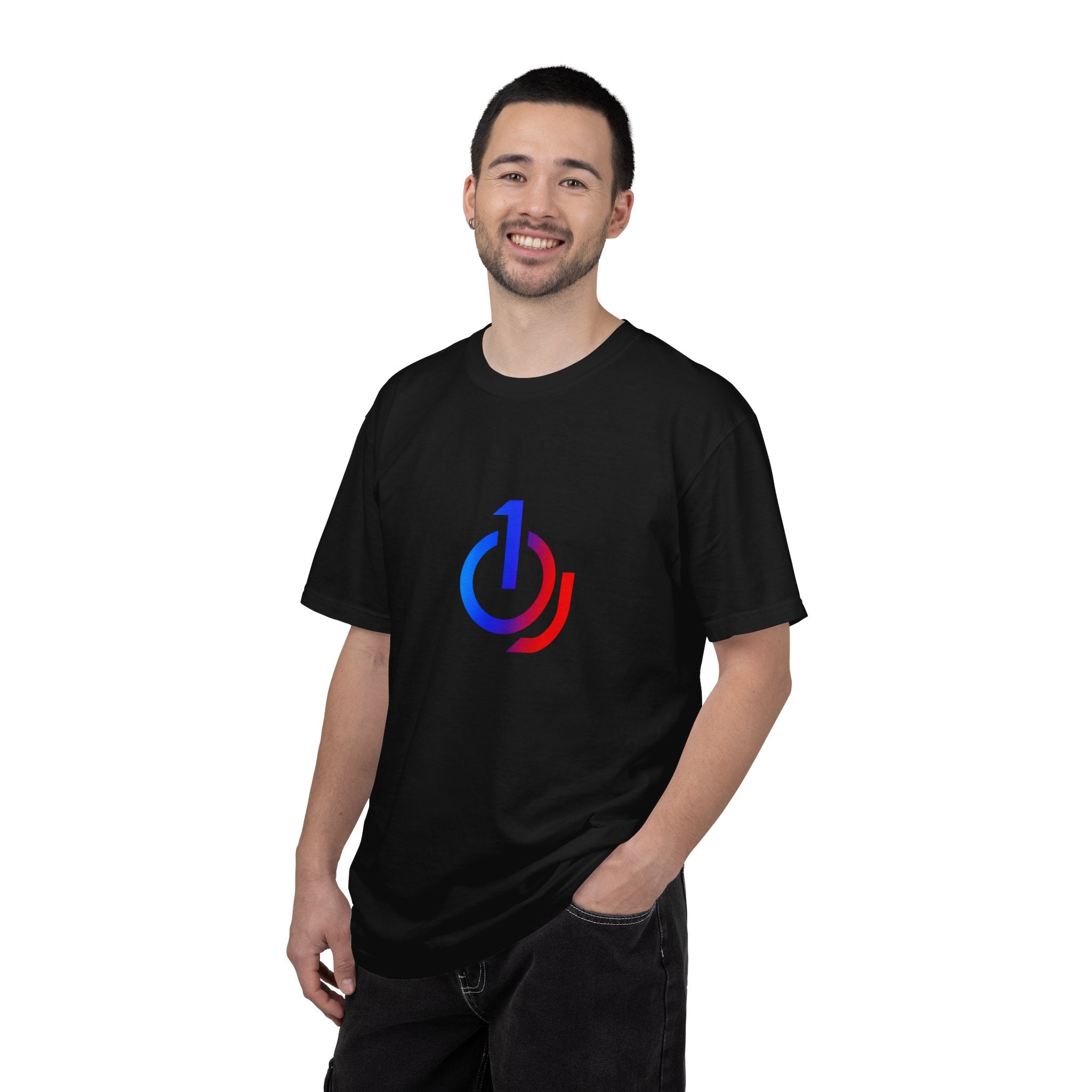 Logo T-Shirt — Blue & Red Power Icon Tee (TheJevon)