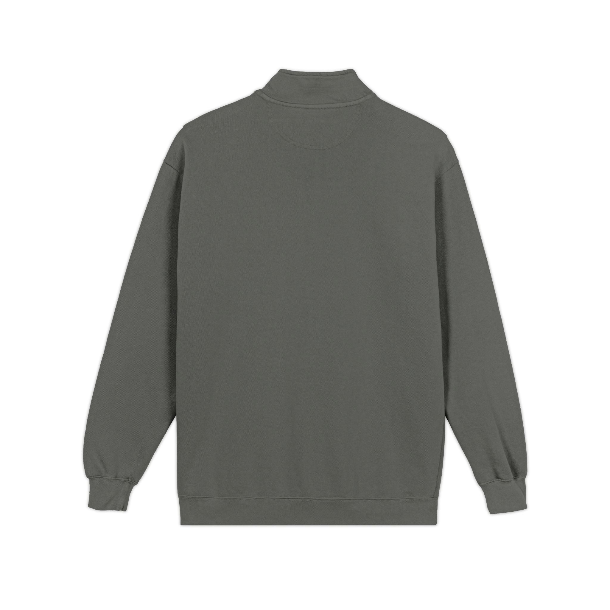 Quarter-Zip Sweatshirt with Small Embroidered Logo — Casual Lightweight Pullover