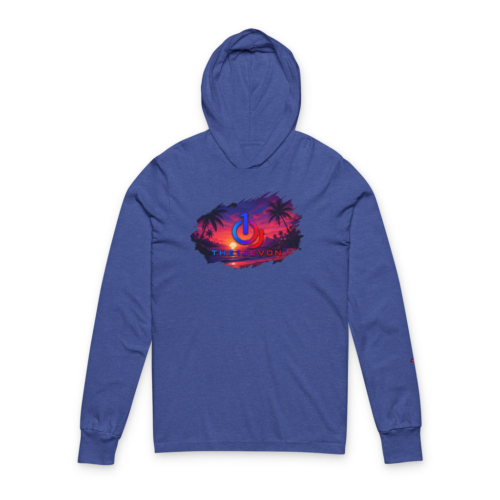 Tropical Sunset tone Hooded Long Sleeve Tee-theonejevon