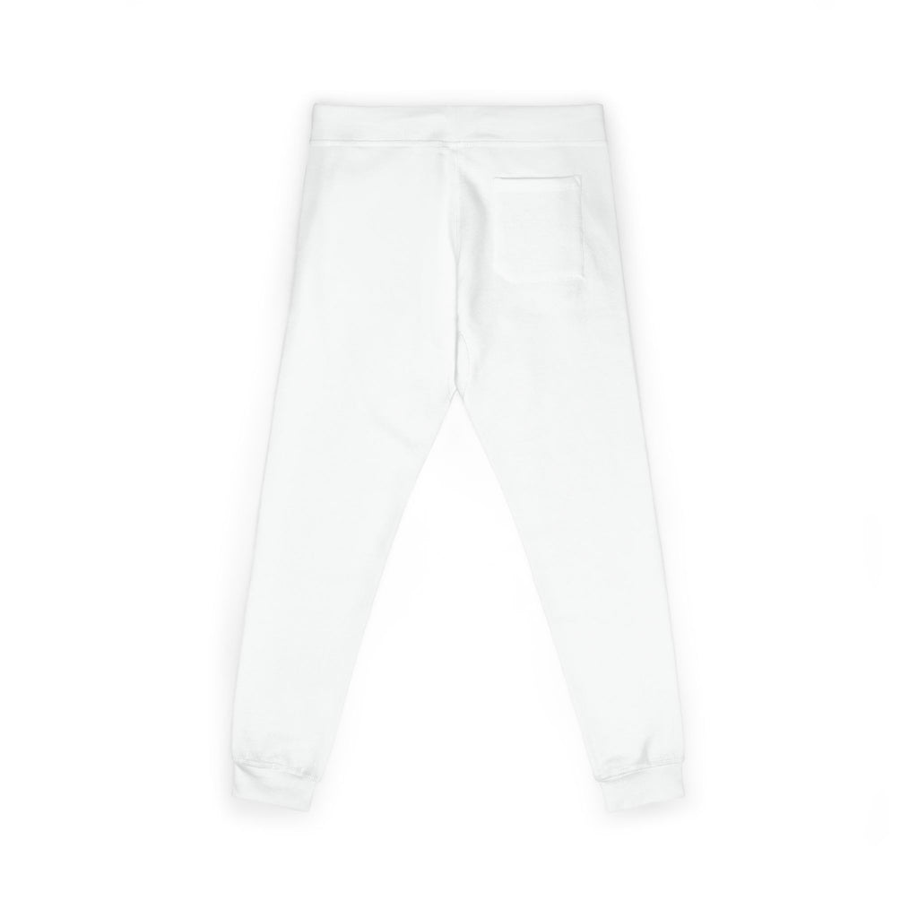 Embroidered Power Button Sweatpants — Minimal Tech Logo Fleece Joggers