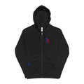 Zip-Up Hoodie — Red & Blue Phoenix Logo Chest