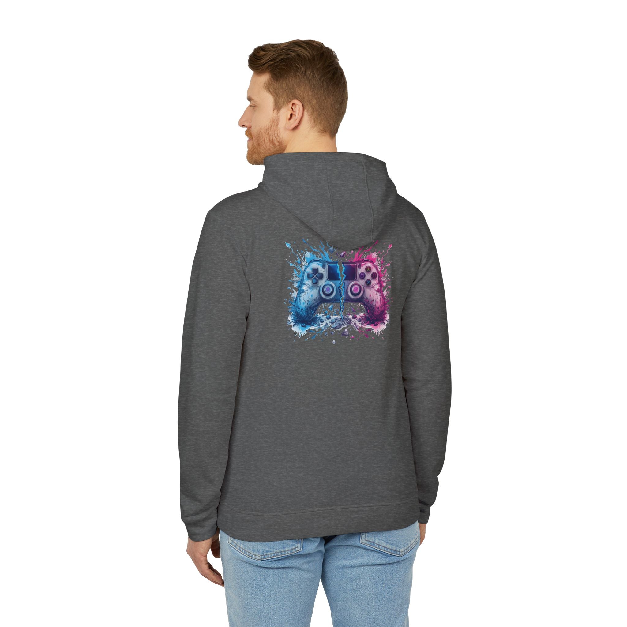 Gaming Controller Hoodie — Color Splash Retro Controller Graphic