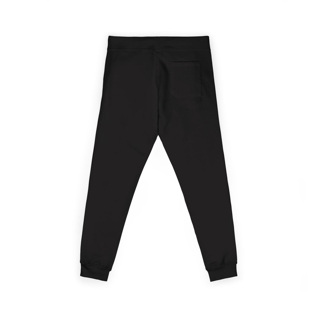 Embroidered Power Button Sweatpants — Minimal Tech Logo Fleece Joggers