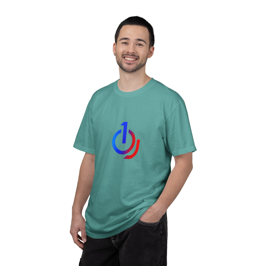 Logo T-Shirt — Blue & Red Power Icon Tee (TheJevon)