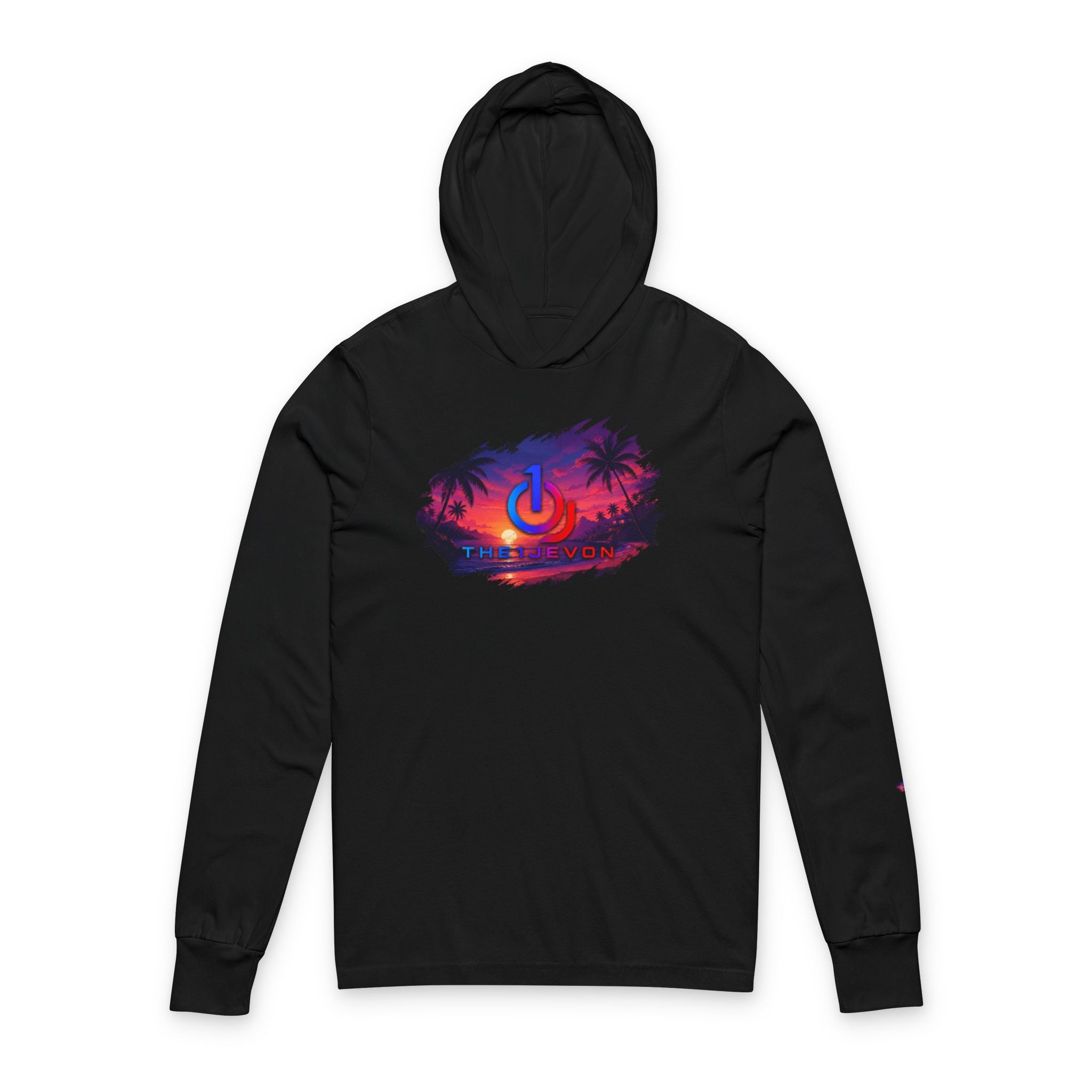 Tropical Sunset tone Hooded Long Sleeve Tee-theonejevon
