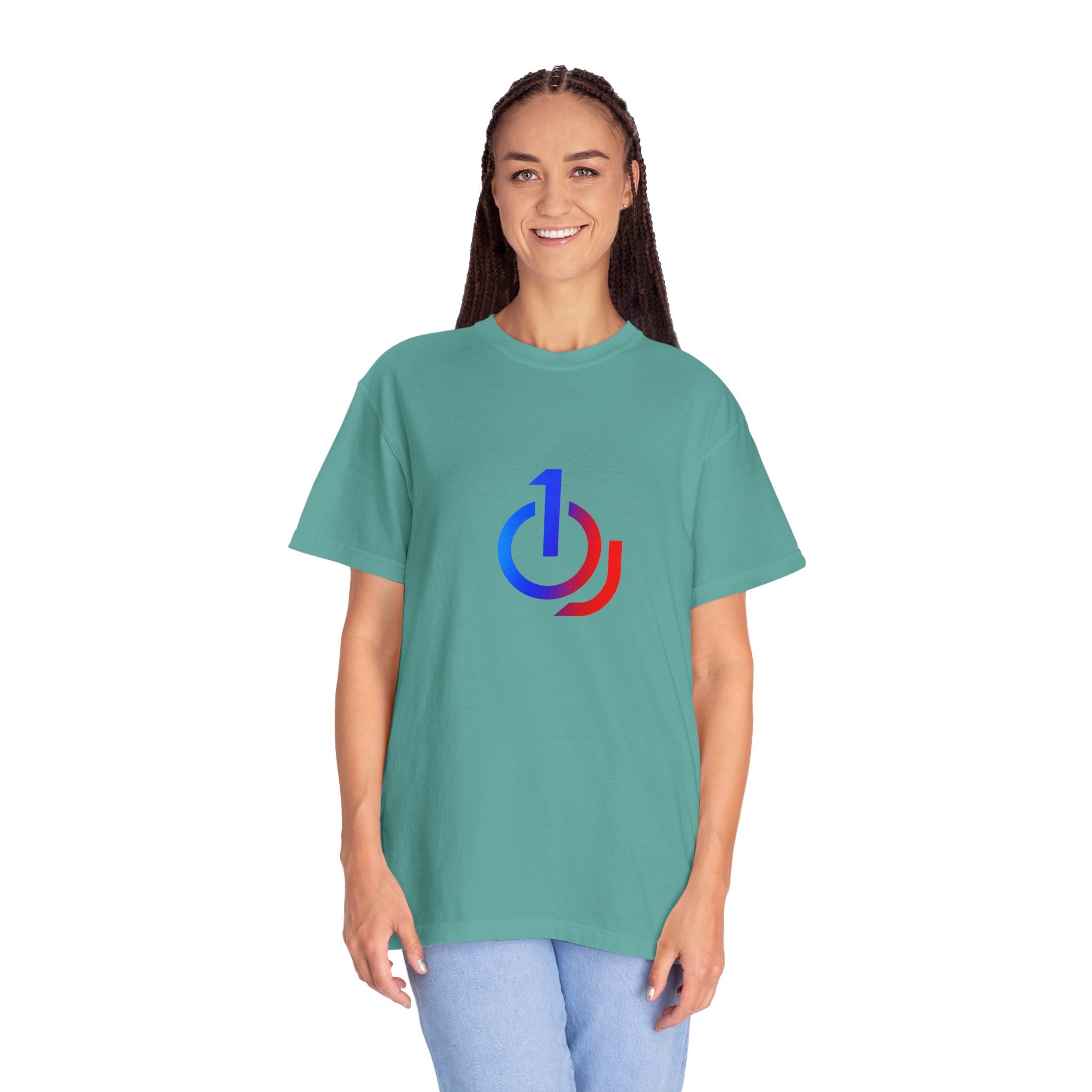 Logo T-Shirt — Blue & Red Power Icon Tee (TheJevon)