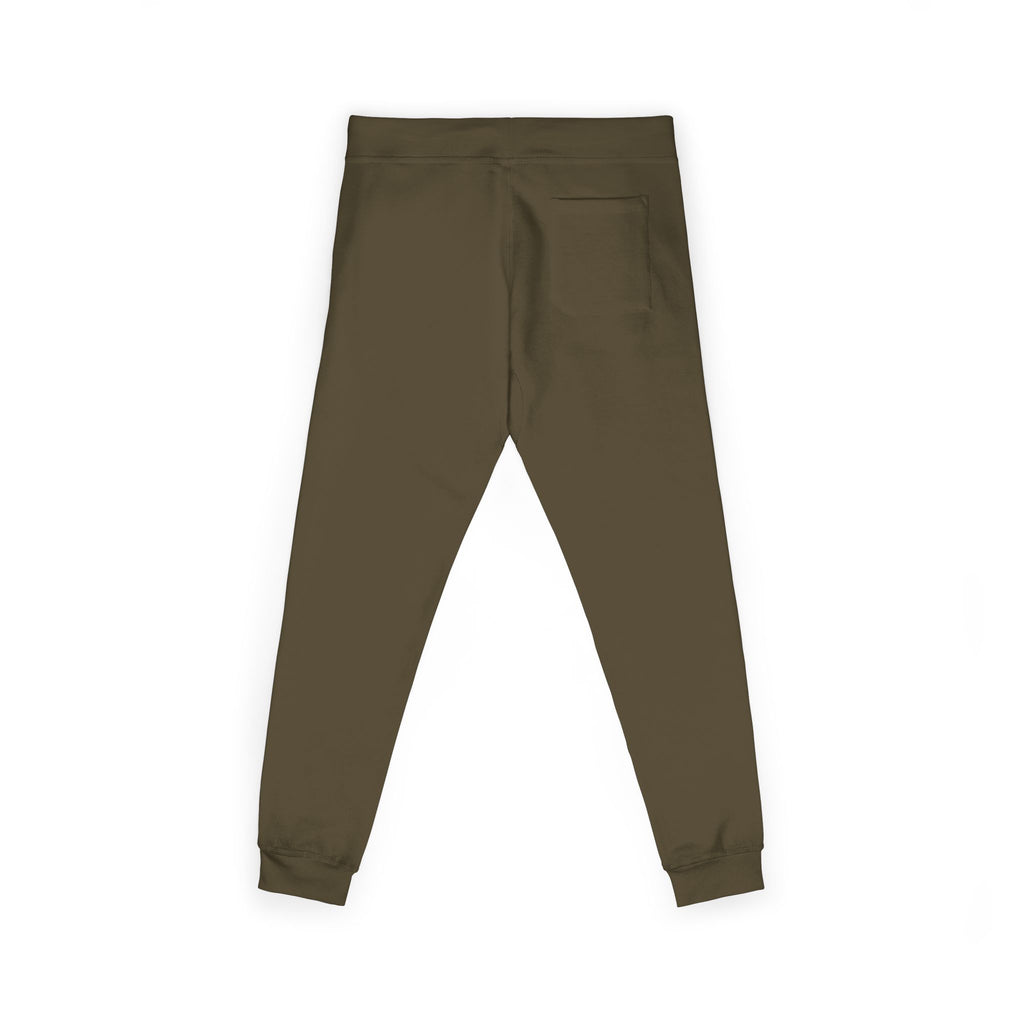 Embroidered Power Button Sweatpants — Minimal Tech Logo Fleece Joggers