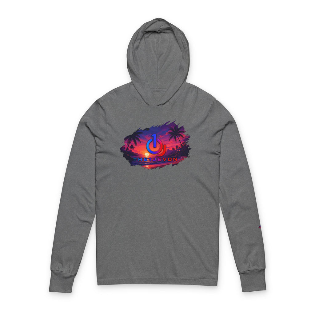 Tropical Sunset tone Hooded Long Sleeve Tee-theonejevon