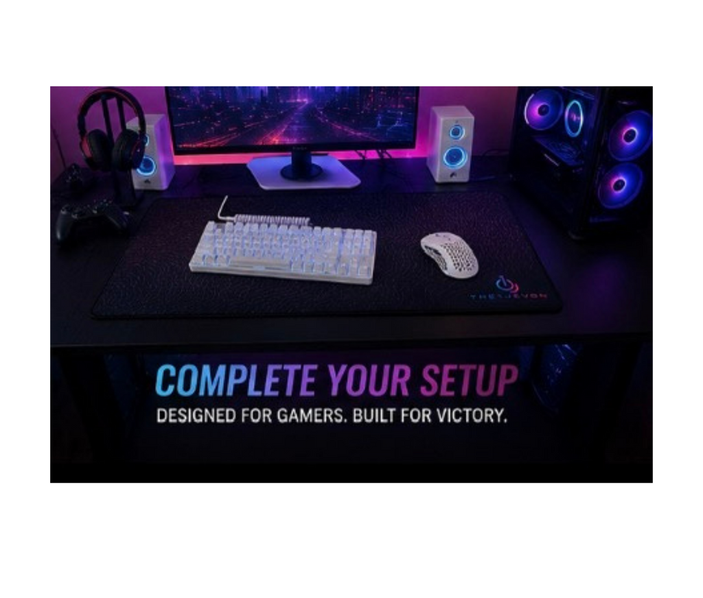 premium extended gaming mouse pad- smooth glide desk mat